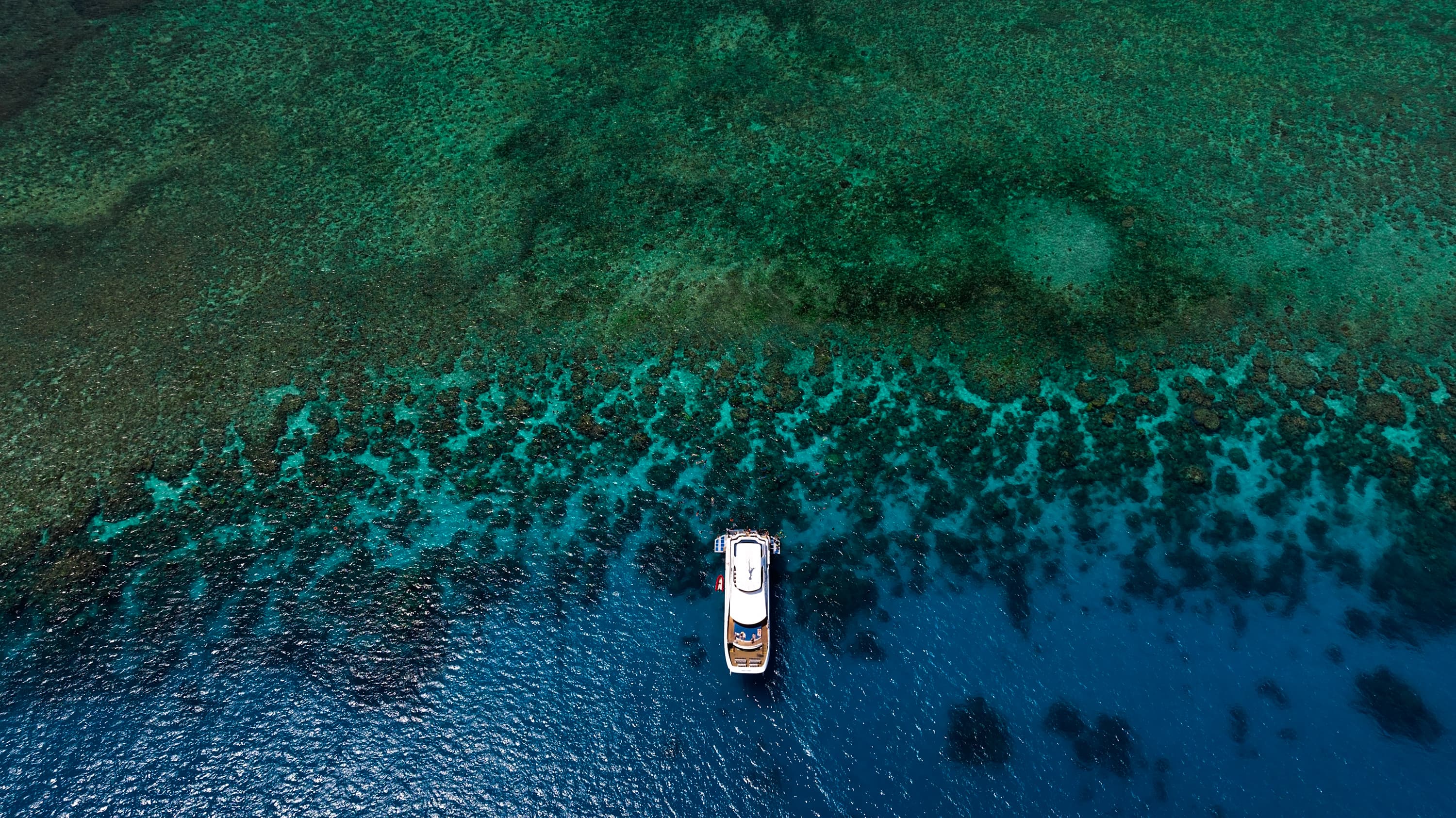 Aerial view of the Great Barrier Reef
